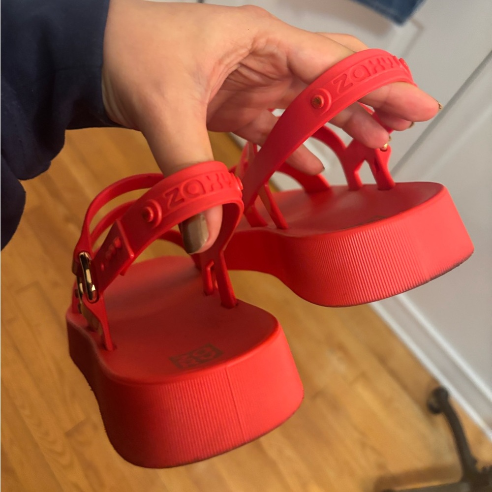 Zaxy Red Sandals with Strap - 7US - Picture 3 of 8
